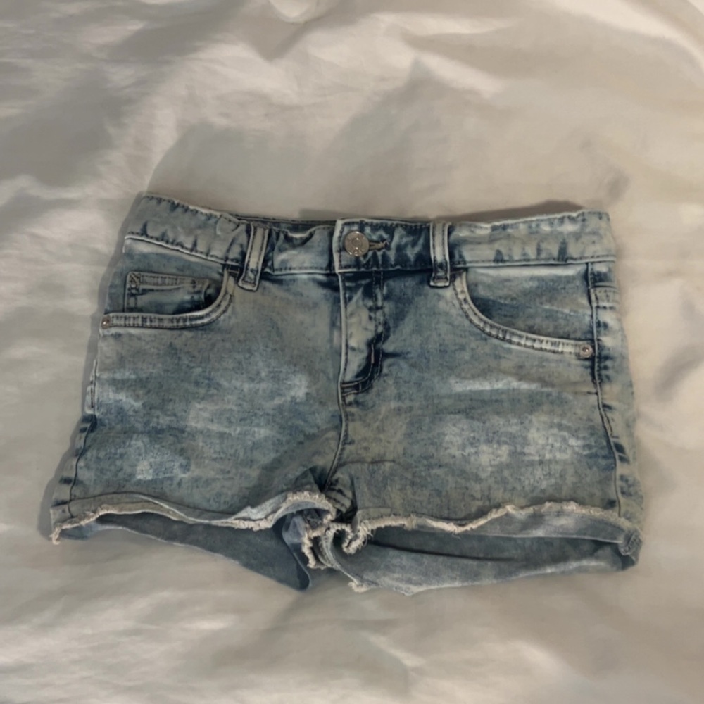 Justice Faded Blue Denim Shorts